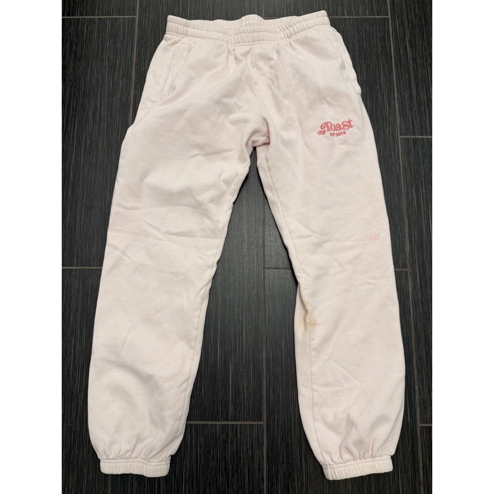 The Toast Podcast Pink Logo Sweatpants Sz M Lounge Back To Campus Coquette